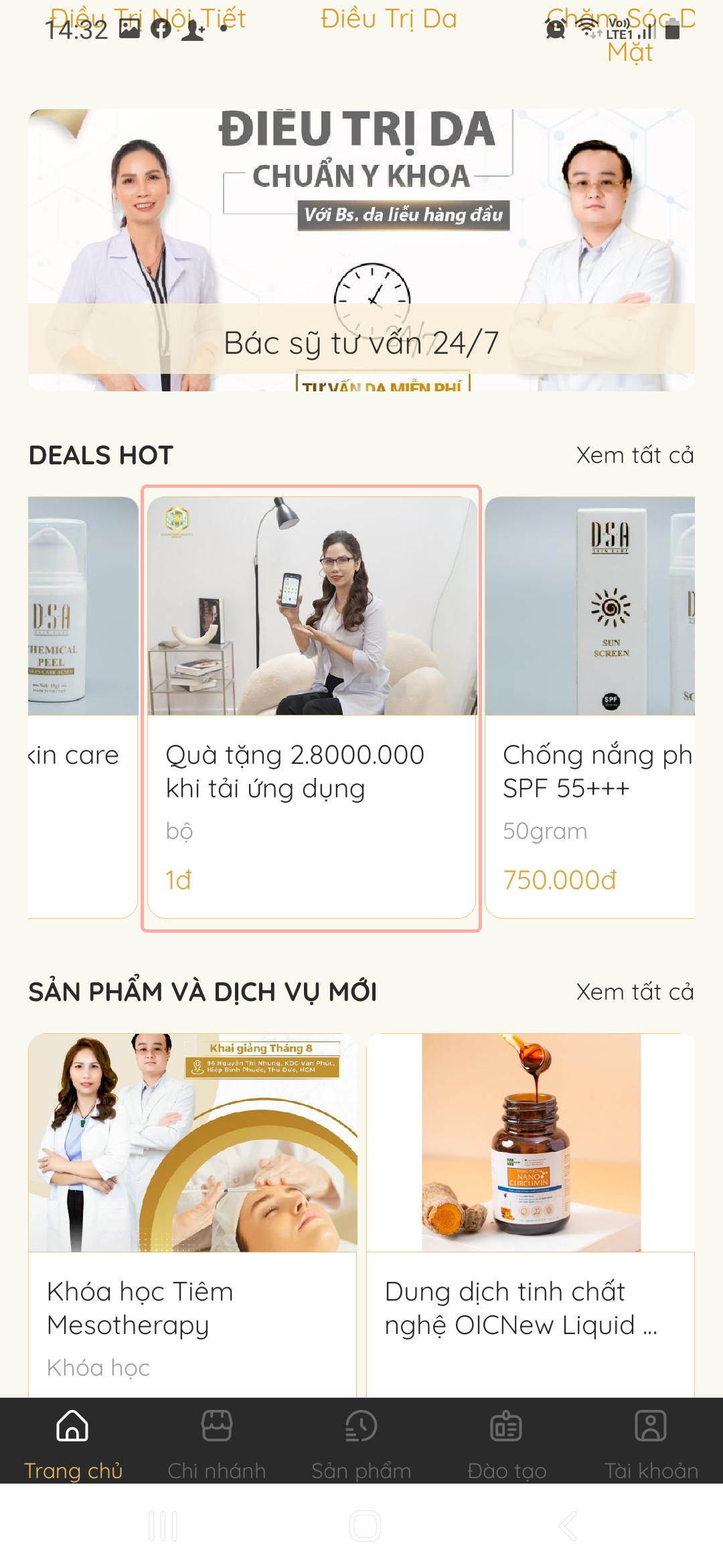 Chọn “Quà tặng 2.800.000” khi tải ứng dụng tại mục DEALS HOT